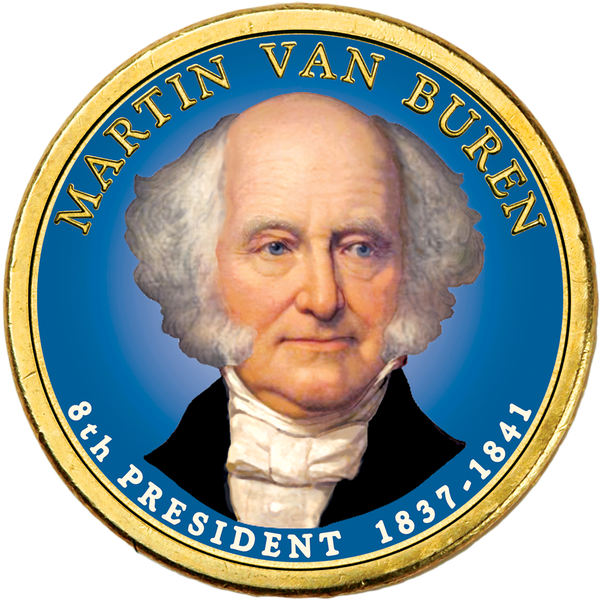 2008 Colorized Martin Van Buren Presidential Dollar
