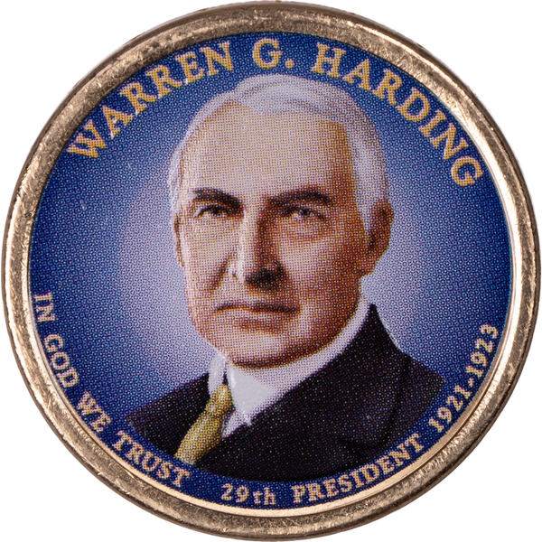 2014 Colorized Warren G. Harding Presidential Dollar