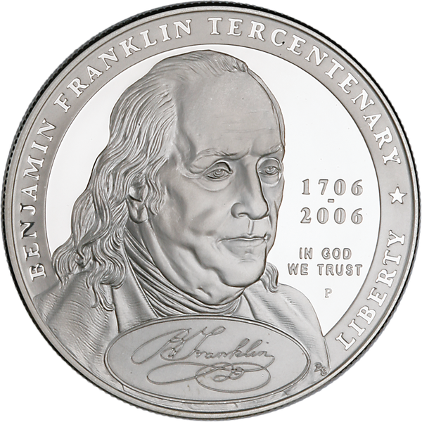 2006-P Benjamin Franklin 'Founding Father' Silver Dollar