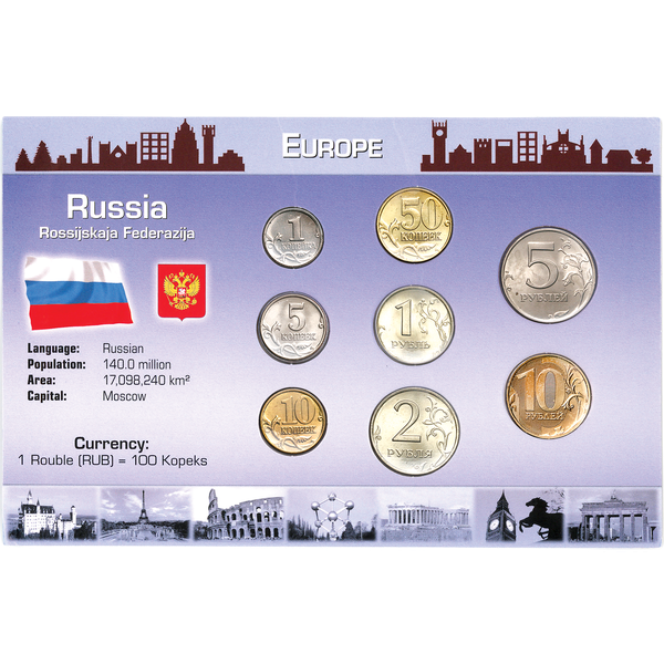 Russia Coin Set in Custom Holder