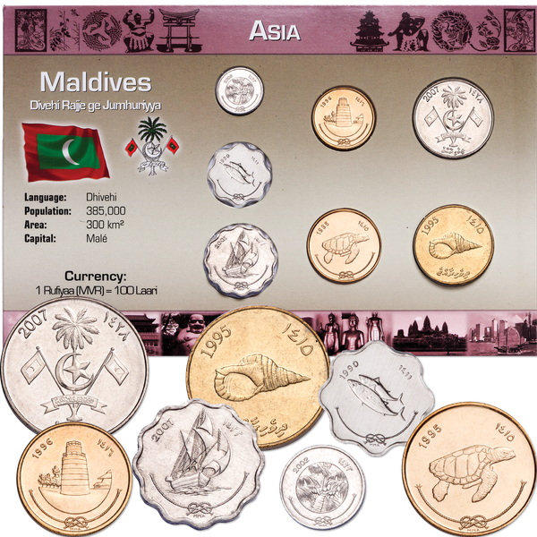 Maldives Coin Set in Custom Holder