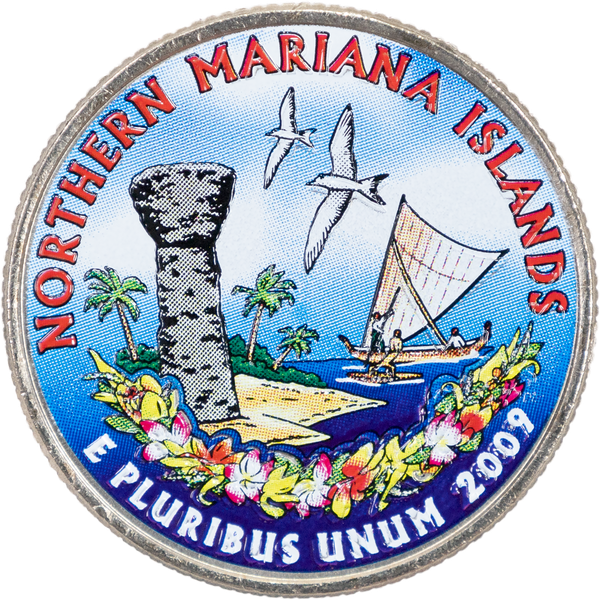 2009 Colorized Northern Mariana Islands Territories Quarter
