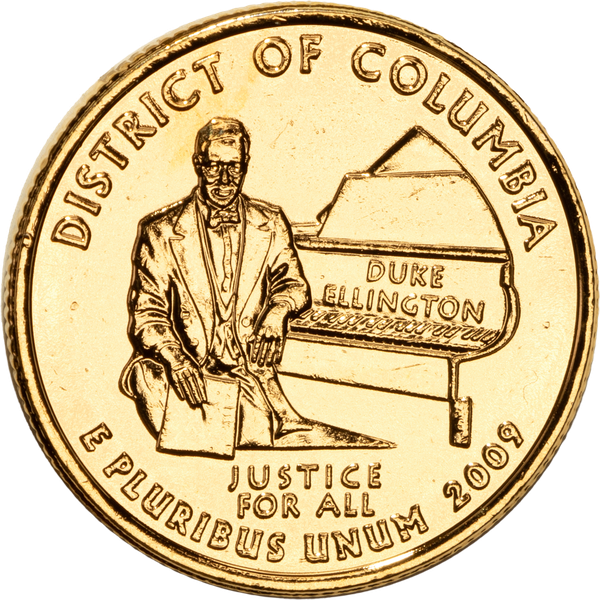 2009 Gold-Plated D.C. Territories Quarter