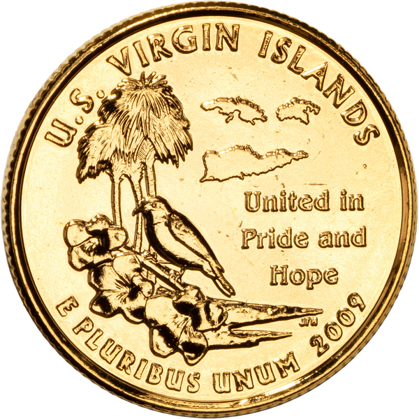 2009 Gold-Plated U.S. Virgin Islands Territories Quarter