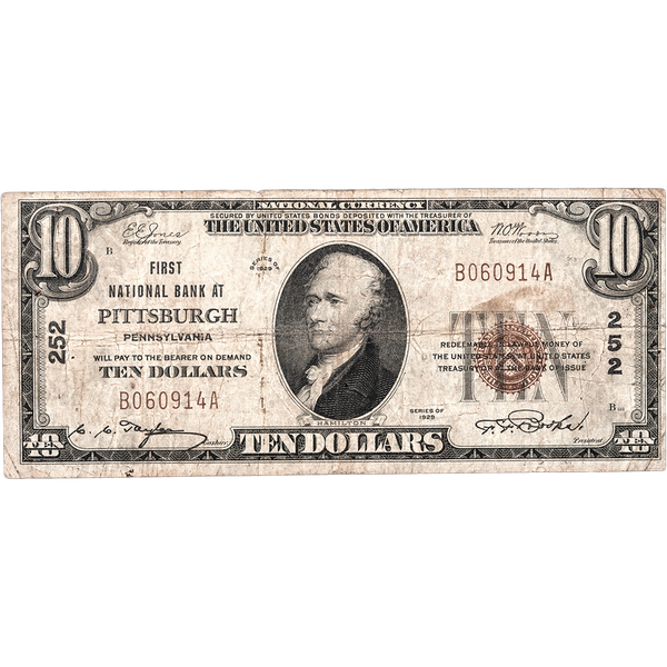1929 $10 National Bank Note Type 1