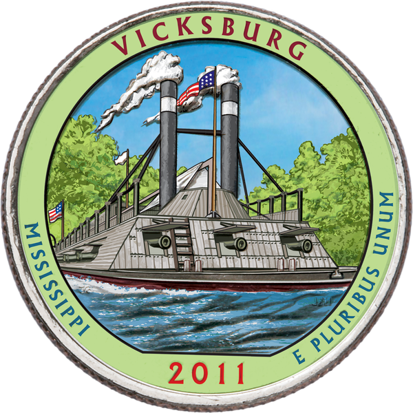 2011 Colorized Vicksburg National Military Park Quarter
