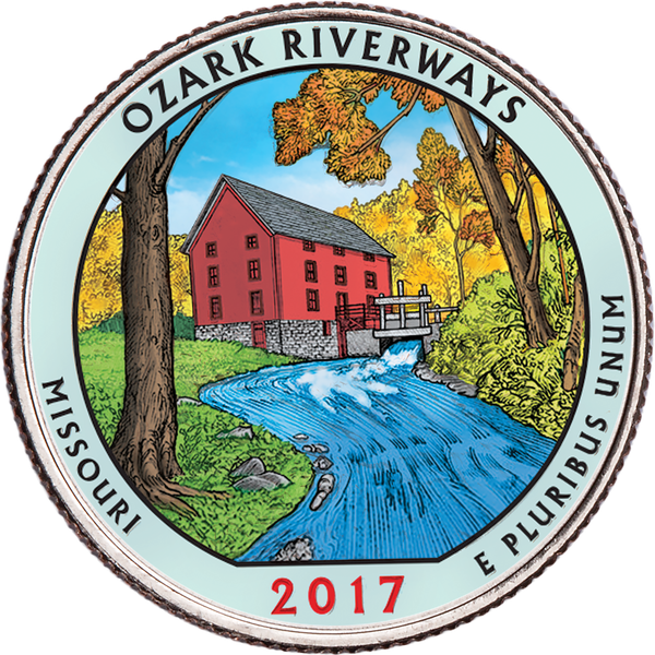 2017 Colorized Ozark National Scenic Riverways Quarter