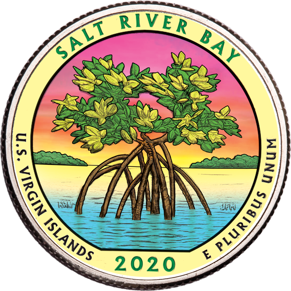 2020 Colorized Salt River Bay National Historical Park & Ecological Preserve Quarter