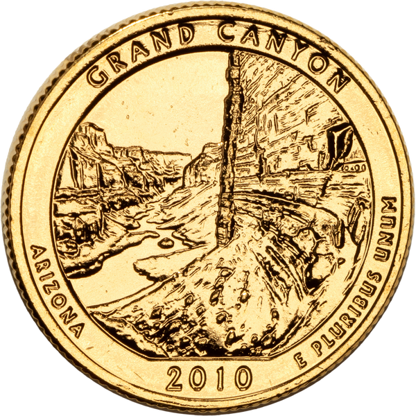 2010 Gold-Plated Grand Canyon National Park Quarter