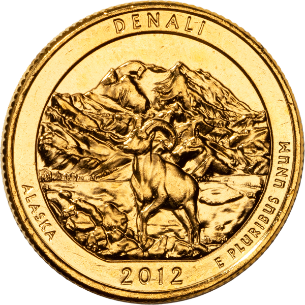 2012 Gold-Plated Denali National Park & Preserve Quarter