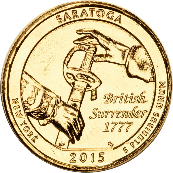 2015 Gold-Plated Saratoga National Park Quarter
