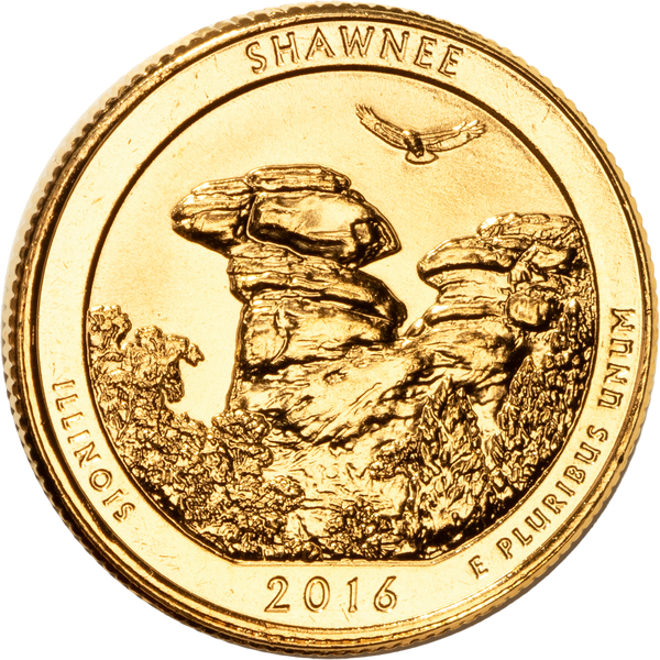 2016 Gold-Plated Shawnee National Forest Quarter