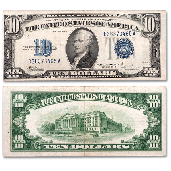 1934 $10 Silver Certificate