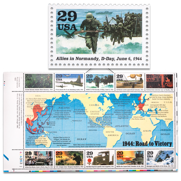 1994 "1944: Road to Victory" Stamp Sheet