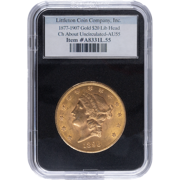 希少サイズ DUALVIEW アンゴラ100％ ダッフルコート ゴールド金具 1877-1907 Gold $20 Liberty Head in Holder | Littleton Coin Company