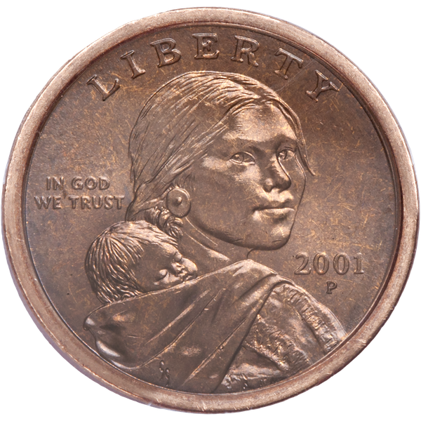 2001-P Sacagawea Dollar "Chocolate" Mint Error