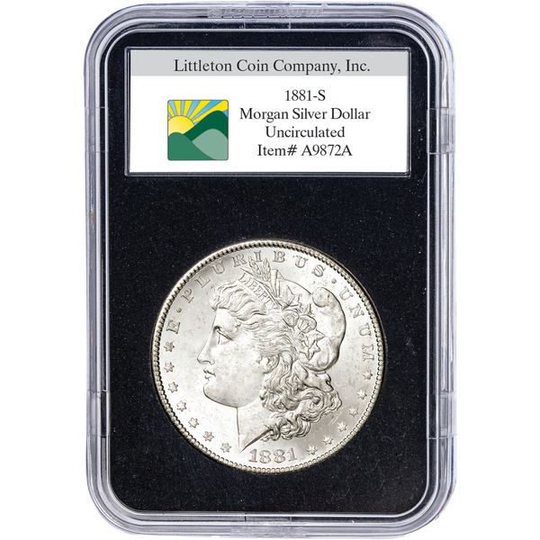 1881-S Morgan Silver Dollar in Holder | Littleton Coin Company