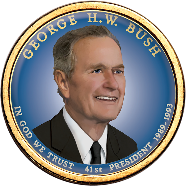 2020 Colorized George H.W. Bush Presidential Dollar