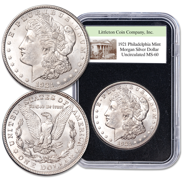 1921 Morgan Silver Dollar in Holder