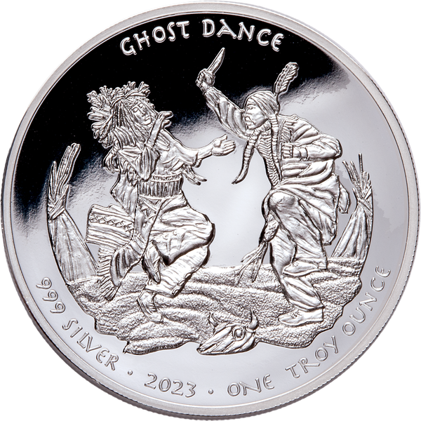 2023 Oglala Sioux Silver $1, Ghost Dance