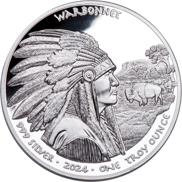 2024 Oglala Lakota Sioux 1 oz. Silver $1 Warbonnet | Littleton Coin Company