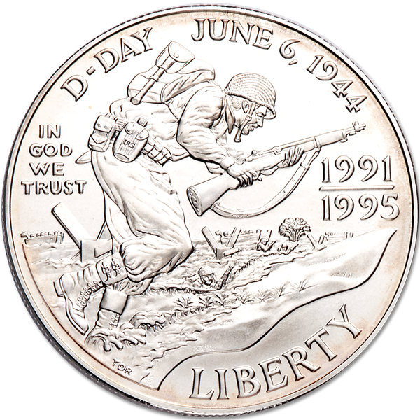1993 WWII Anniversary Commemorative Silver Dollar