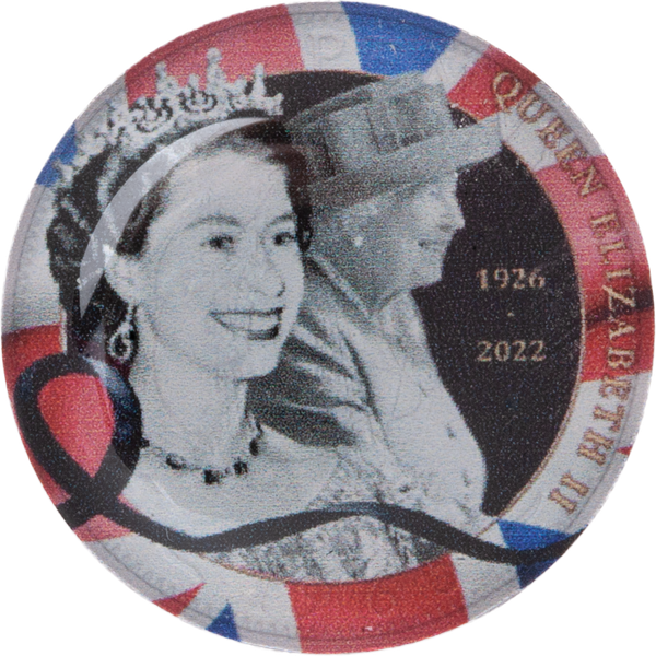 Queen Elizabeth II Colorized 1/2 Penny Service Tribute