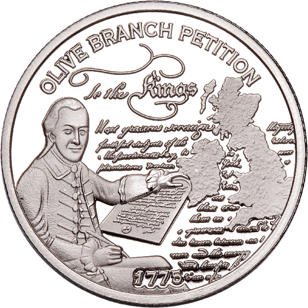 【最終お値下げ！！即買いOK新品未使用 】 シルバーフォックスマント America 250th Niue Half Dollar Olive Branch Petition | Littleton