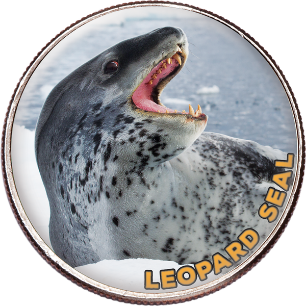 Colorized Kennedy Half Dollar World Wildlife Coin - Leopard Seal