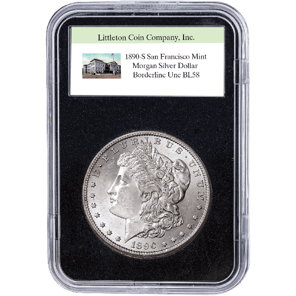 1890-S Morgan Silver Dollar in Deluxe Holder | Littleton Coin Company