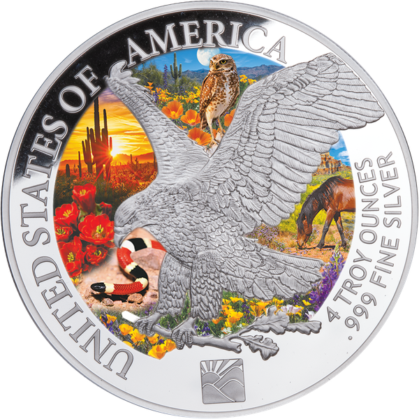 2024 Desert Spring Collage 4 oz. American Silver Eagle Round