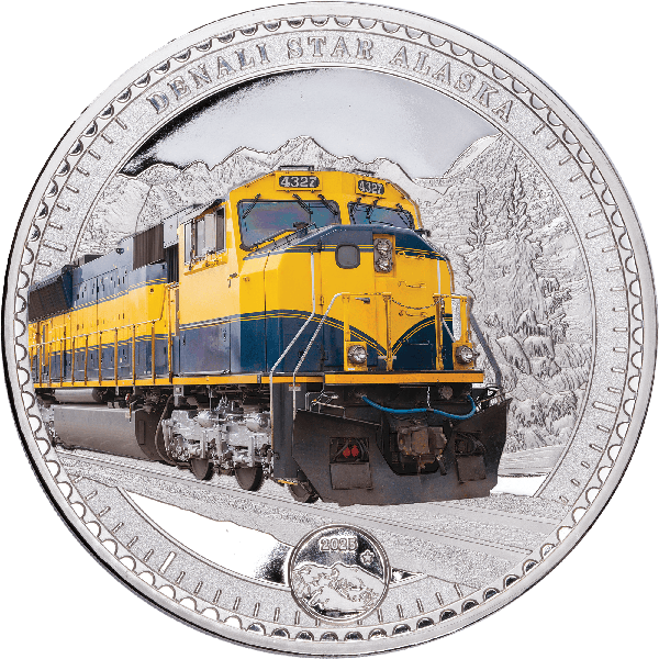 2025 Cameroon Train Denali Star Silver-Plated 1 Kilo 5000 Francs