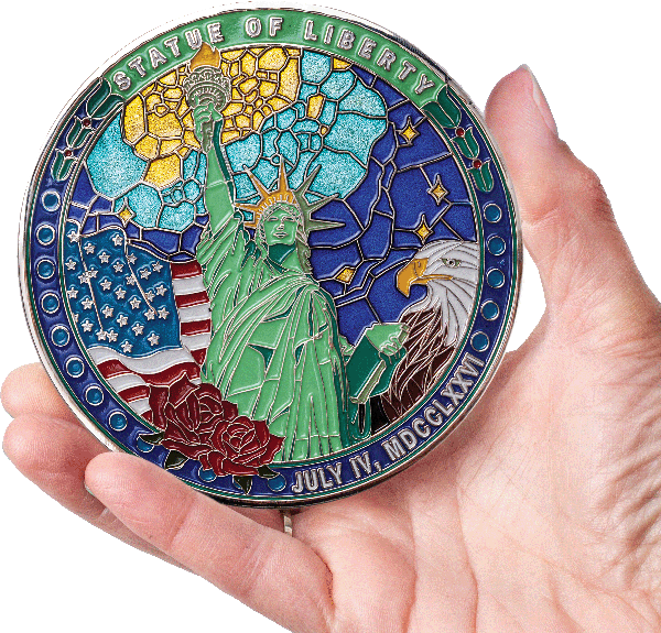 Statue of Liberty 4 inch Challenge Coin | Littleton Coin