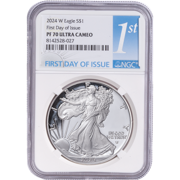 2024-W American Eagle Silver Dollar, First Day of Issue