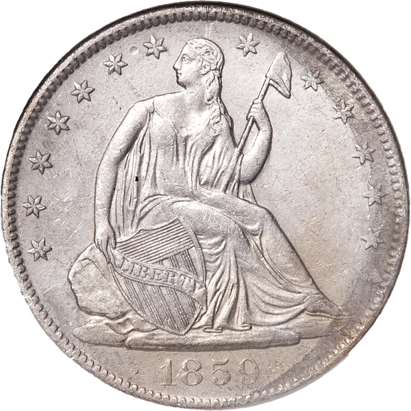 ぽ❕ 1859-O Liberty Seated Silver Half Dollar, SS Republic Shipwreck