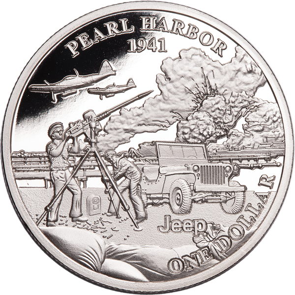 2025 Jeep Battles of WWII Liberia $1 Series - Pearl Harbor