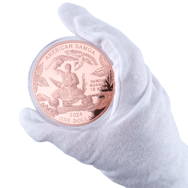 2024 Liberia 5 oz. Copper $1 U.S. Territories - American Samoa