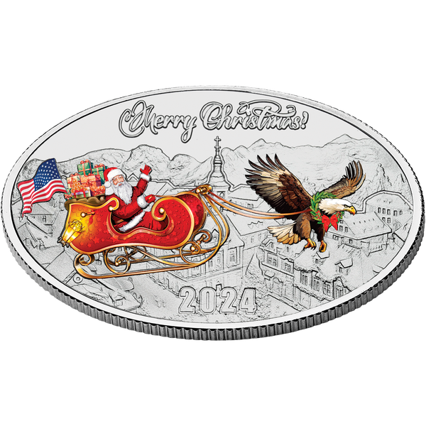 2024 Liberia $1 Patriotic Santa