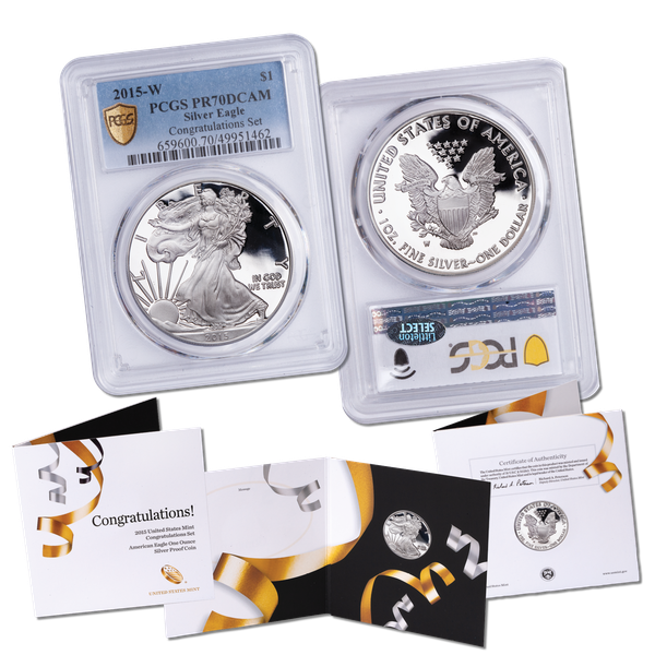 2015-W Congratulations Set American Eagle Silver Dollar
