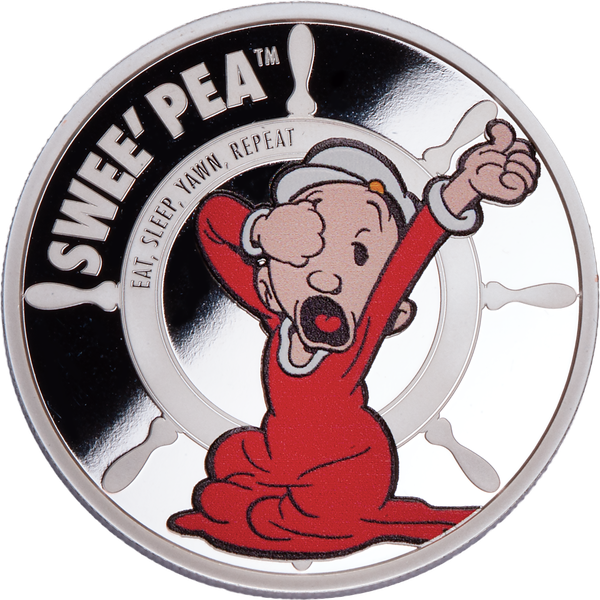 2025 Ascension Island Silver-Plated $2 Popeye® - Swee'Pea