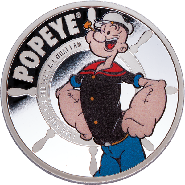 2025 Ascension Island Silver-Plated $2 Popeye® - The Sailor Man