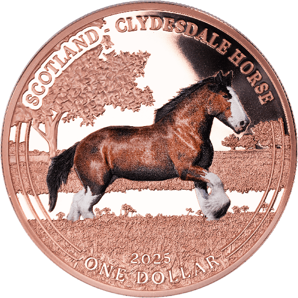 2025 Clydesdale Horse Copper Dollar | Littleton Coin Company