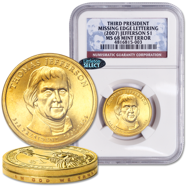 2007 Thomas Jefferson Presidential Dollar Error
