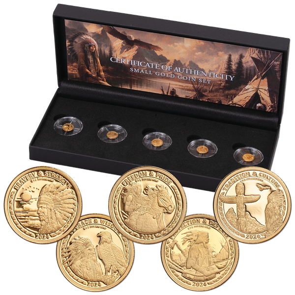 2024 Liberia Gold $20 Lakota Native American Set with Box