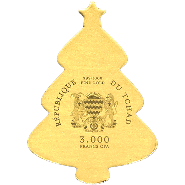 【チャド】1/1000オンス 999 純金 3000 CFAフラン キャット金貨 Republic of Chad 1/1000th Gold 3000 CFA Tree with Box | Littleton