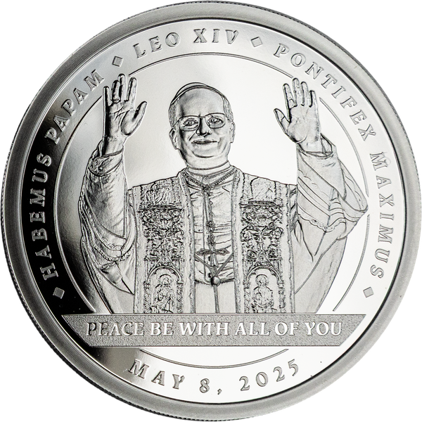 2025 Liberia 1 oz. Silver $2 Pope Leo XIV