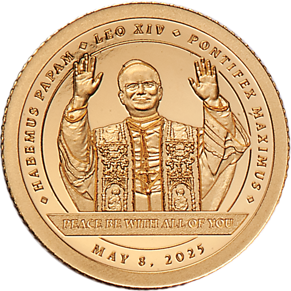 2025 Liberia Gold $25 Pope Leo XIV