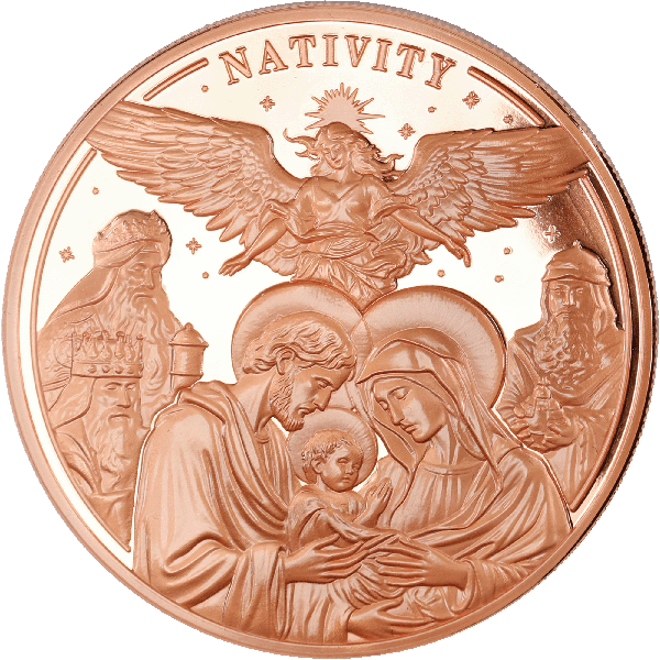 2025 Cameroon 5 oz. Copper 500 Francs CFA Nativity | Littleton