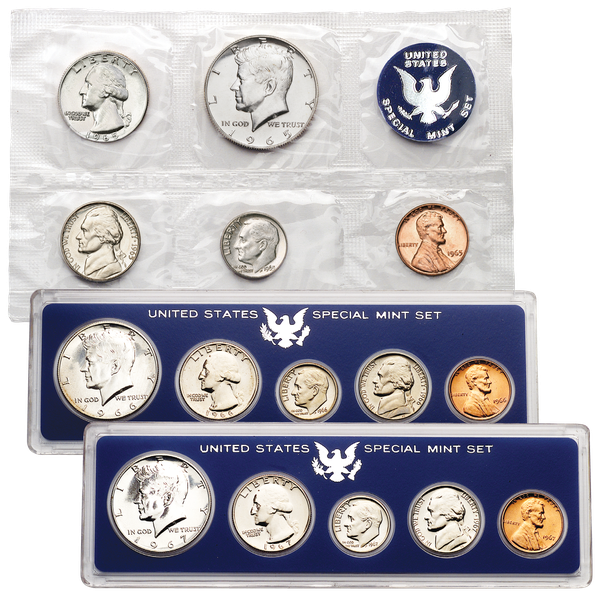 3 Different Special U.S. Mint Sets (1965, 1966 & 1967), Uncirculated