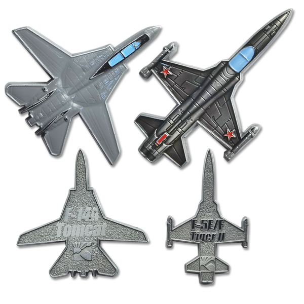 3D-Shaped Challenge Coin - "Tomcat" & "MiG-28"